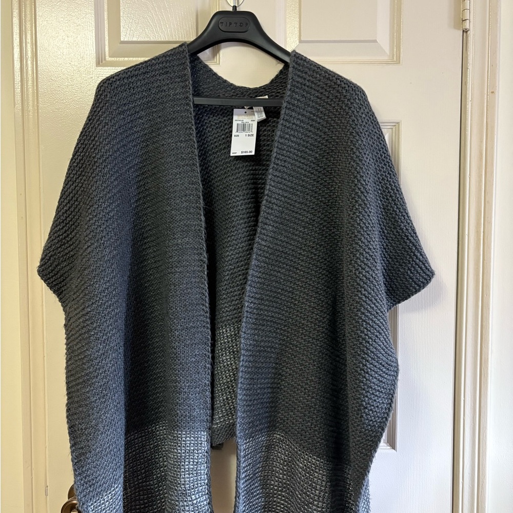 Michael Kors Derby Open-Front Poncho | Grey | Sz OS